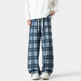 Chicmy-Autumn Corduroy Pants Men Oversized Retro Plaid Pants Men Streetwear Hip-hop Loose Wide Leg Pants Mens Trousers Large Size 5XL