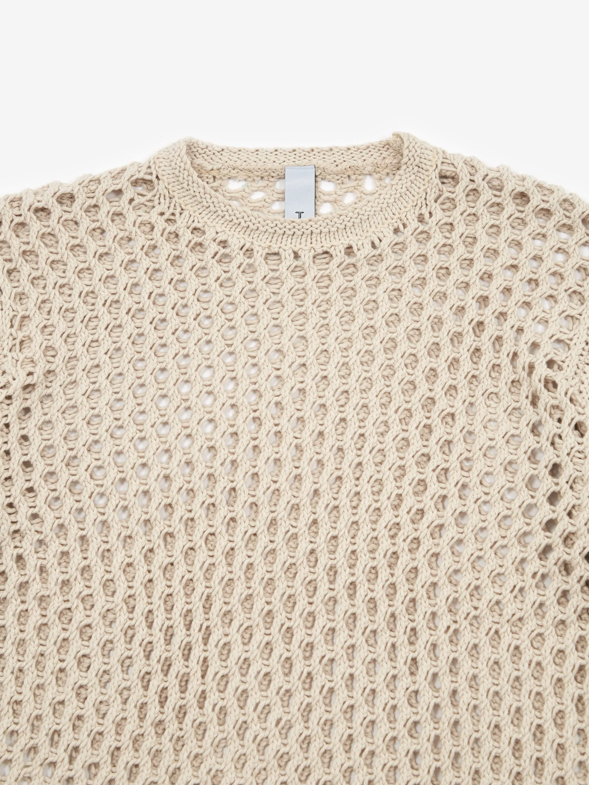 Magic Castles Net Knit Crew - Ecru