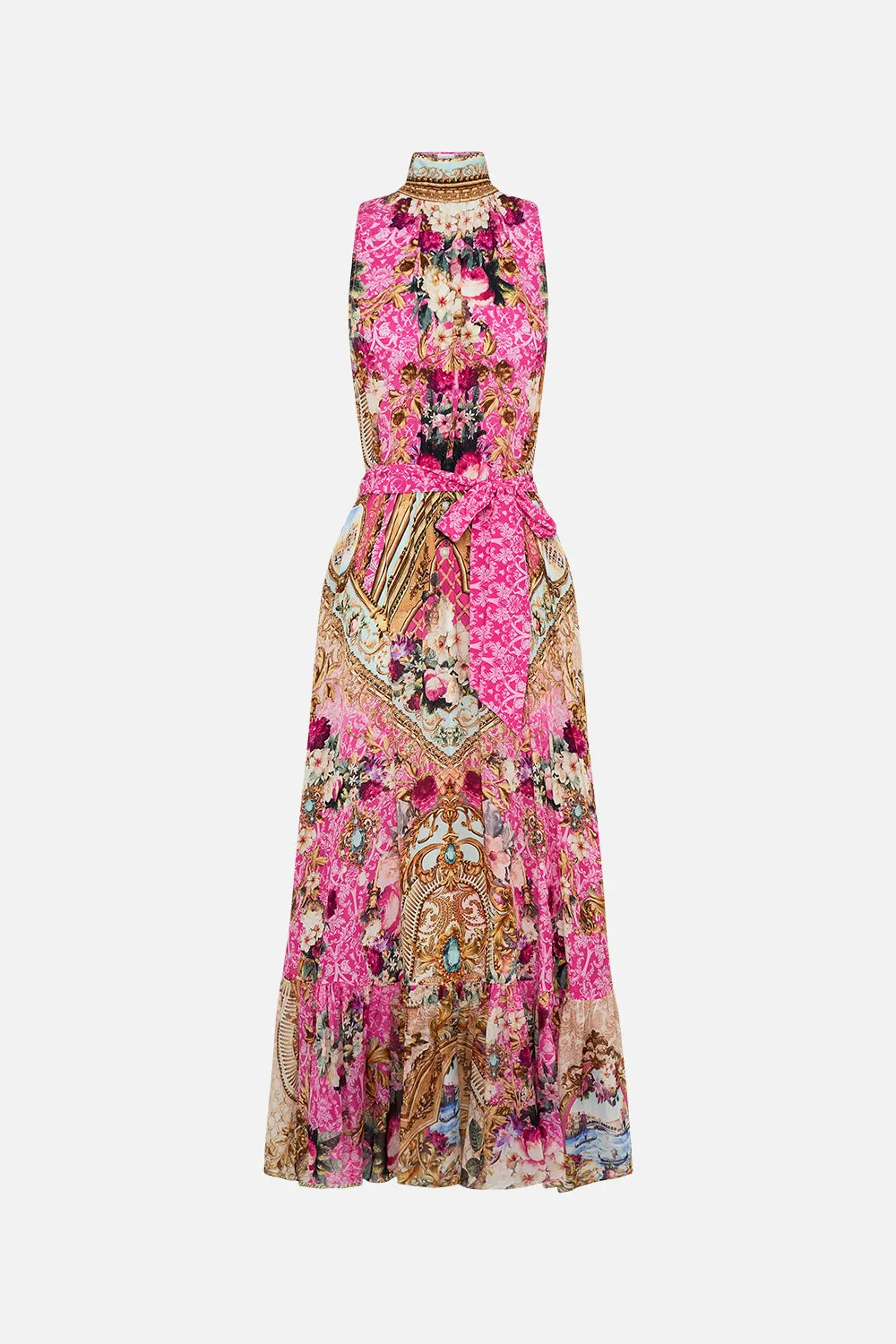 NECKTIE DRESS WITH ELASTICATED WAIST CALL OF THE CANAL
