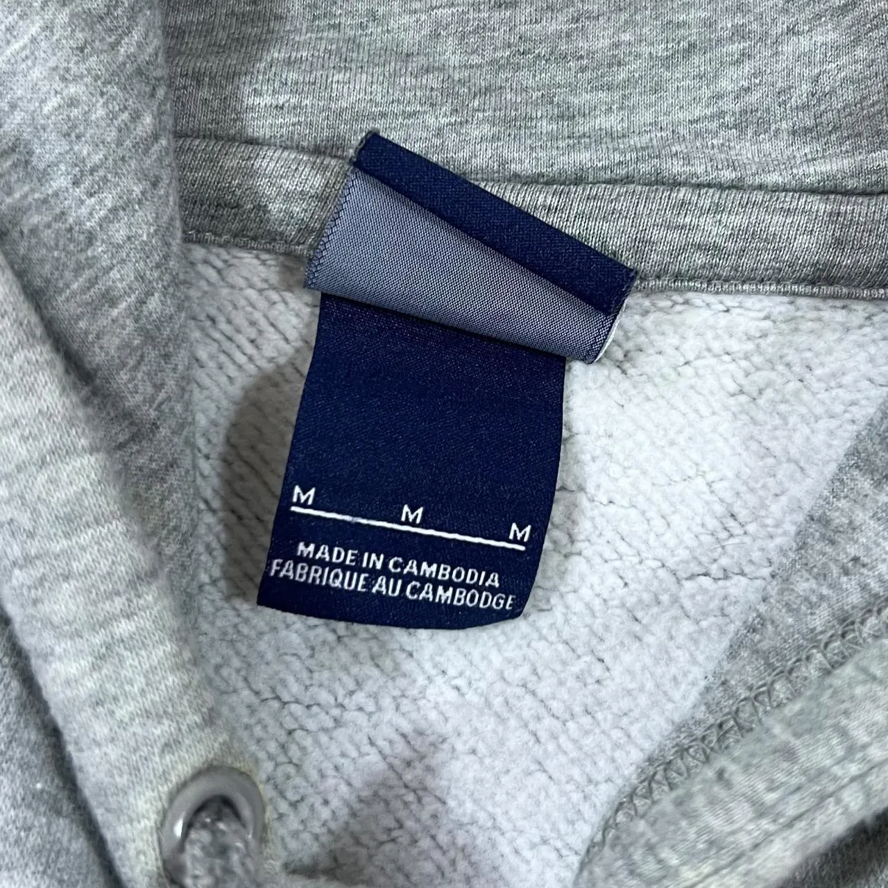 NIKE Classic Embroidered Big Spellout Grey Pullover Hoodie