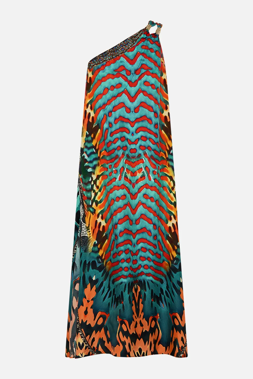 ONE SHOULDER BUCKLE DRESS DESERT VISIONS