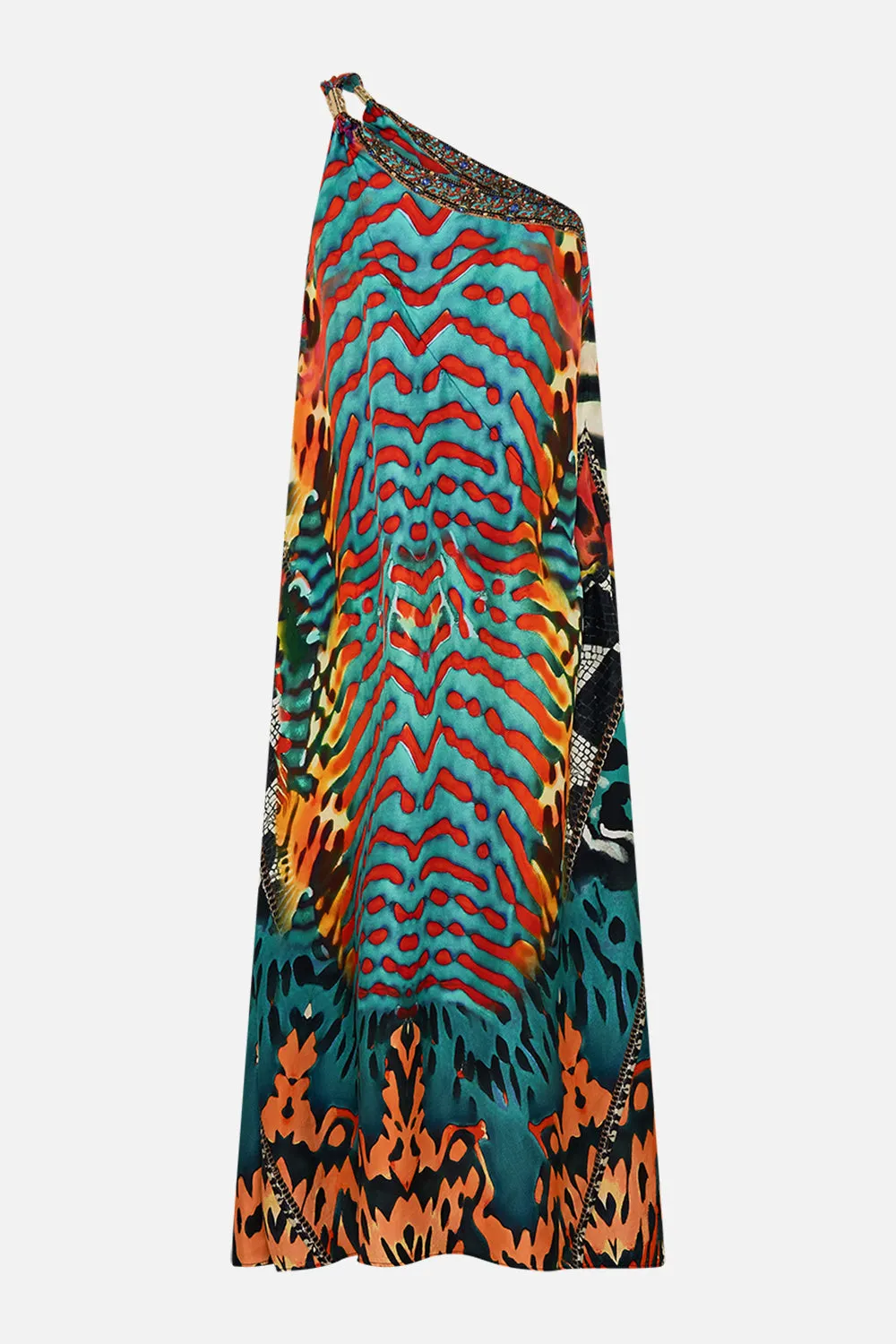 ONE SHOULDER BUCKLE DRESS DESERT VISIONS