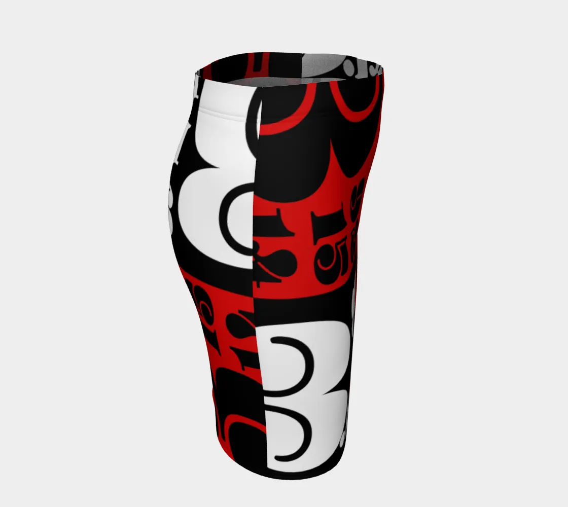 Pi Print Fitted Skirt