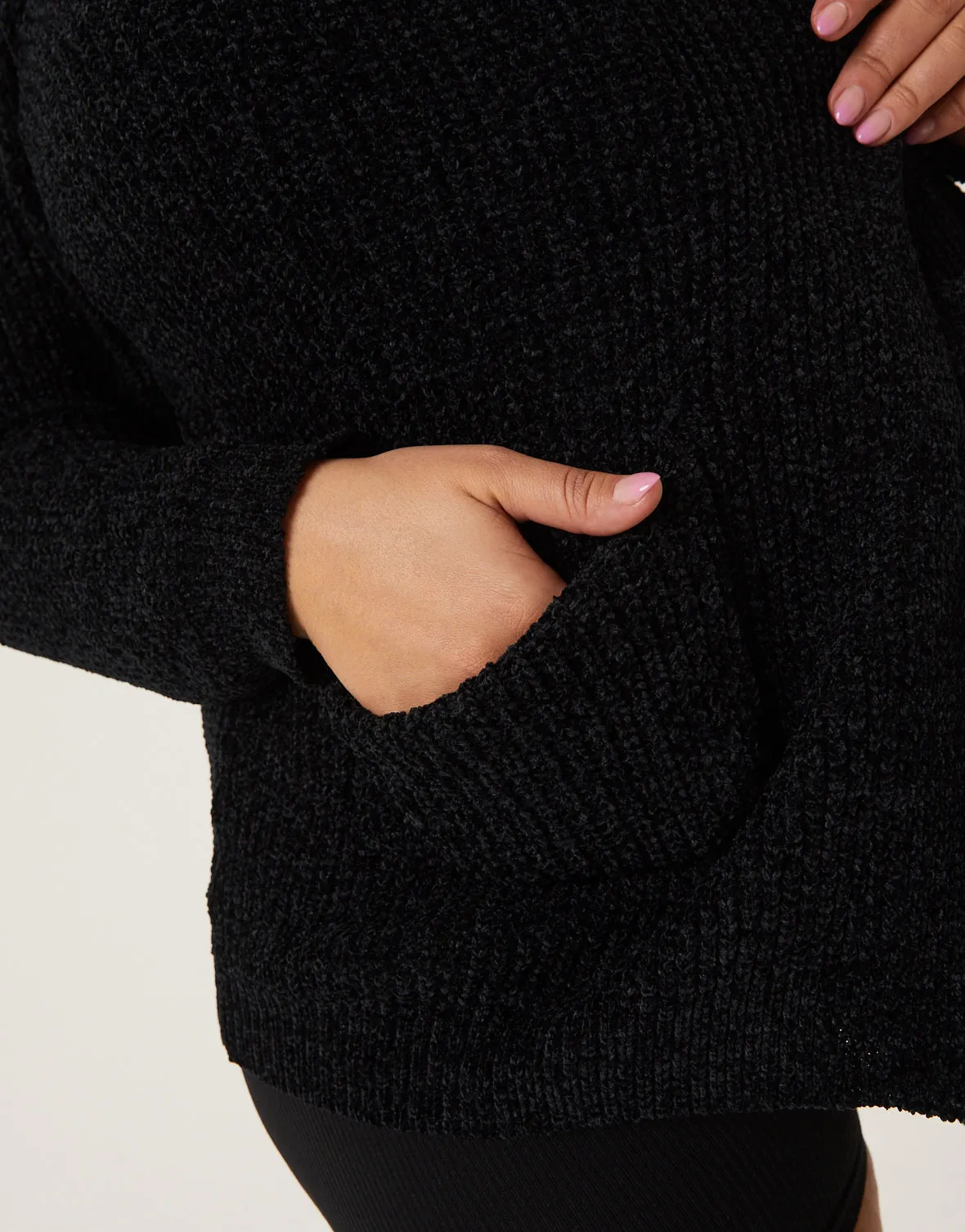 Plus Size Open Chenille Cardigan