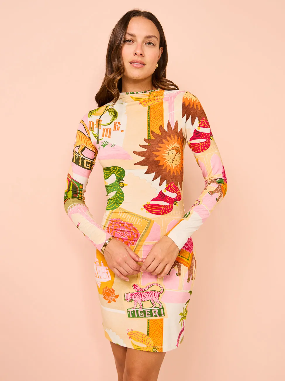 Roame Goldie Mini Dress in Pink City