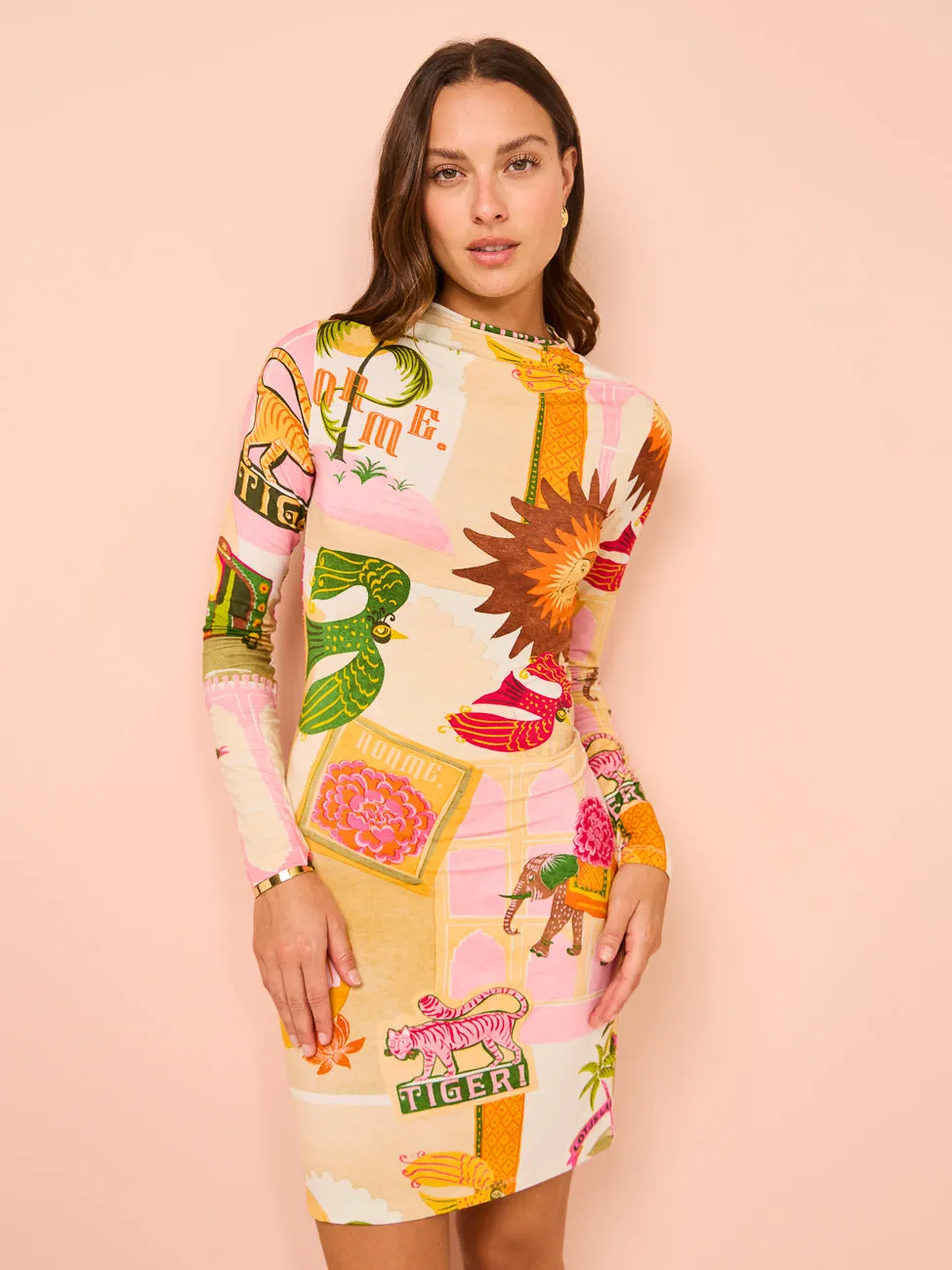 Roame Goldie Mini Dress in Pink City