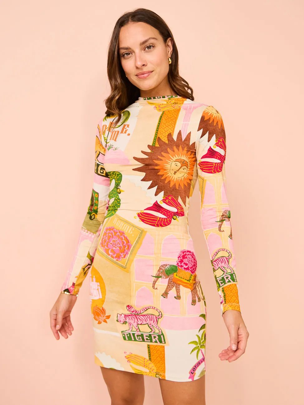 Roame Goldie Mini Dress in Pink City