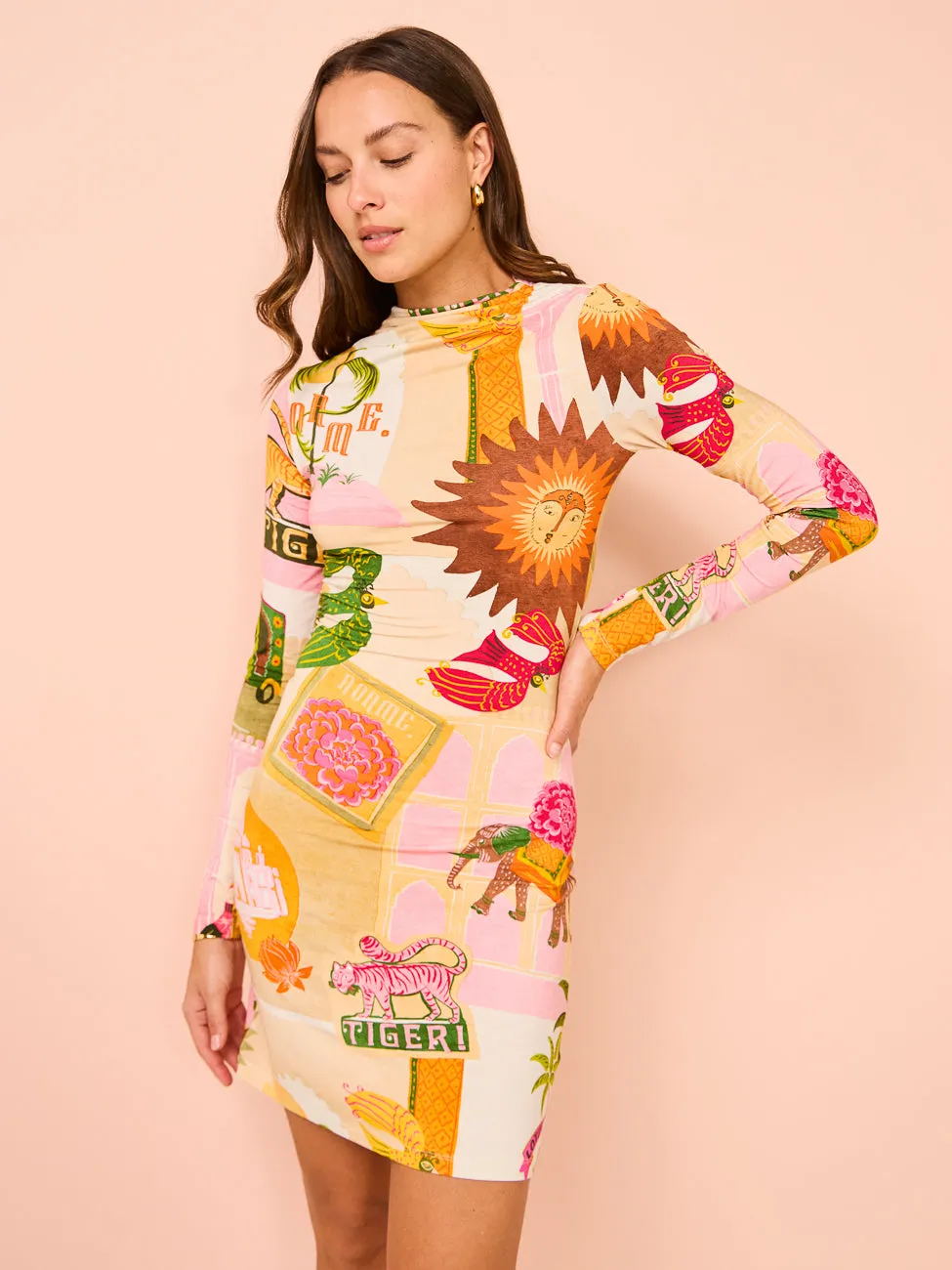 Roame Goldie Mini Dress in Pink City