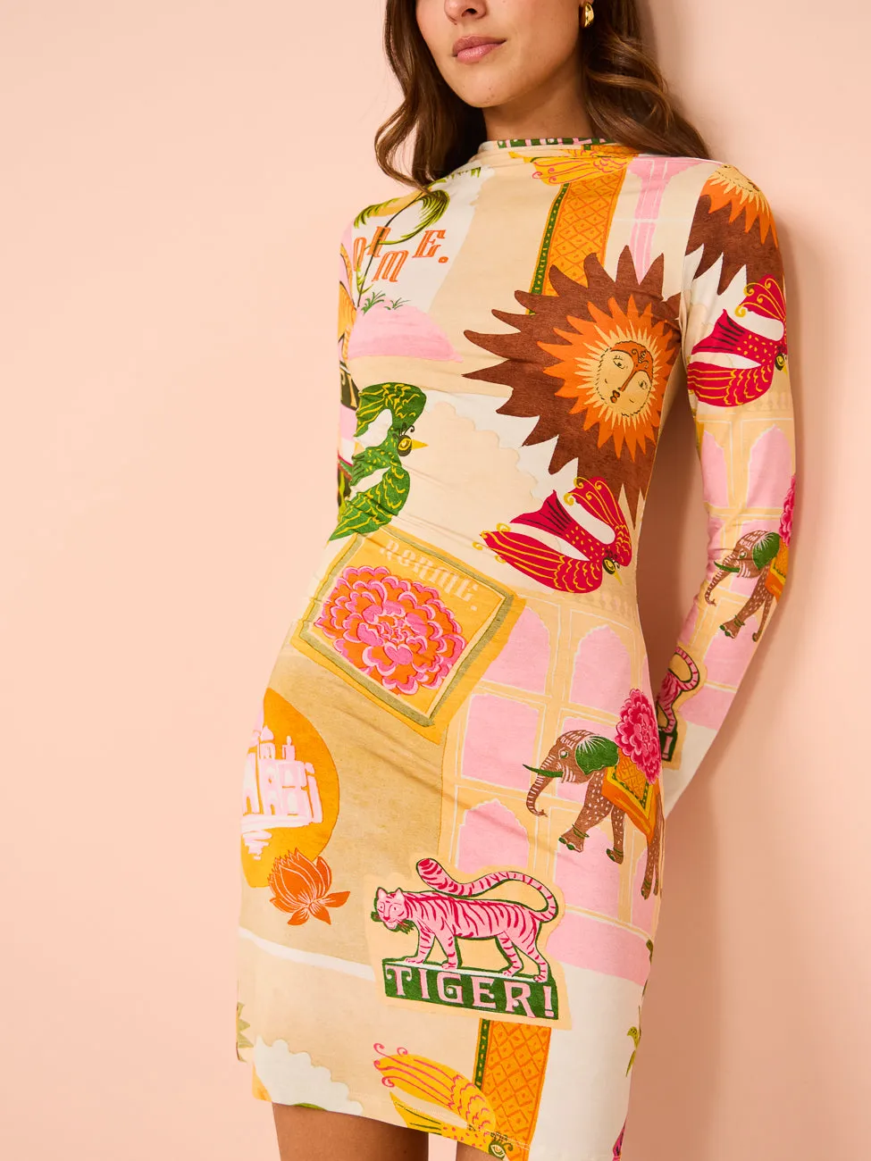 Roame Goldie Mini Dress in Pink City