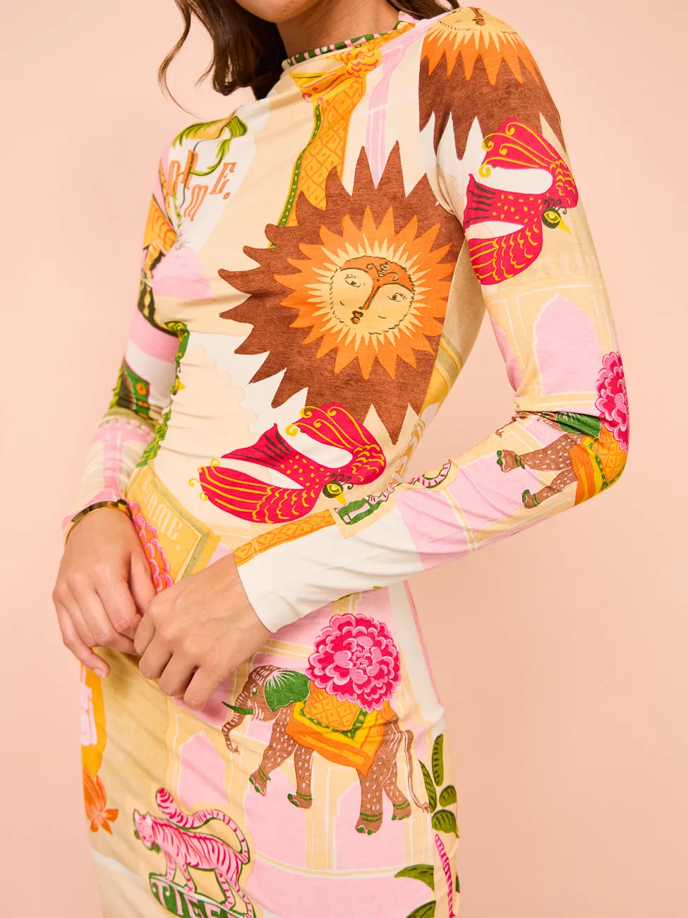 Roame Goldie Mini Dress in Pink City